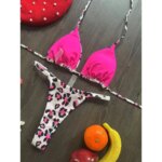 Traje de Baño para Mujer, Bonito Bikini Brasileño con Estampado de Cerezas, Conjunto de Bikini Sexy de Dos Piezas, Traje de Baño para Mujer, Ropa de Playa - Imagen 5