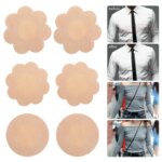 60 unidades de cubrepezones invisibles de verano para mujer, ultrafinos de tela, adhesivos desechables para el pecho, para uso diario íntimo - Imagen 4