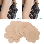 60 unidades de cubrepezones invisibles de verano para mujer, ultrafinos de tela, adhesivos desechables para el pecho, para uso diario íntimo - Imagen 3