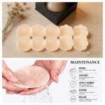 5 Pares de Cubrepezones Reutilizables para Mujer, Adhesivos de Silicona para Pezones, Pétalos Adhesivos Lavables para Sujetador - Imagen 5