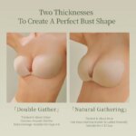SUJIIN-cubiertas adhesivas para pezones para mujer, pechos adhesivos, Sexy, Push Up, sin tirantes, sujetadores invisibles finos, vestido de boda, parche para pezones XT001 - Imagen 4