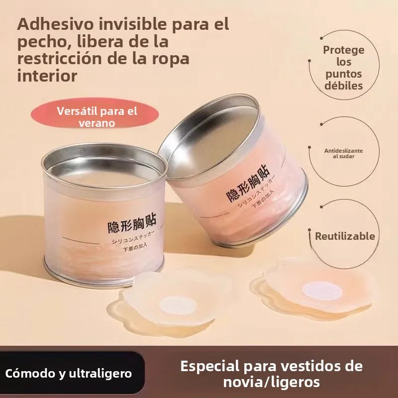 95258-swtoi0.jpg Cubrepezones de Silicona Ultrafinos Invisibles para Vestidos de Novia, Cuidado Especial para Vestidos sin Tirantes, Almacenam... - Imagen 1