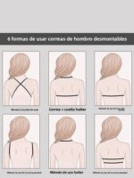 Cubrepezones de silicona invisibles para vestido de novia, ropa interior femenina con tirantes, almohadillas transparentes pa... - Imagen 5