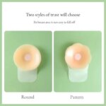 Cubierta de silicona para pezones, adhesivo para sujetador, sujetadores invisibles adhesivos, parche para el pecho para mujeres, almohadillas reutilizables para pétalos de pecho - Imagen 5