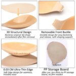 Sujetador adhesivo de silicona sin tirantes, invisible, push-up, para vestidos sin espalda, cubrepezones reutilizables, sujetadores adhesivos. - Imagen 4