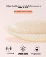 Cubre pezones de silicona ultrafinos, reutilizables, autoadhesivos, protectores de pezones sólidos anti-transparencias para mujeres S(8cm)/M(10cm)/L(12cm) - Imagen 4
