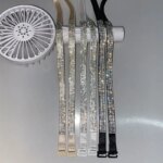 Correa de sujetador desmontable con incrustaciones de diamantes, correa de ropa interior Invisible, correa de transferencia de calor con diamantes expuestos, banda de hombro de repuesto