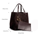 Bolso de Mano de Gran Capacidad para Mujer, Tejido, con Estampado de Letras, Ideal para Viajes y Compras - Imagen 2