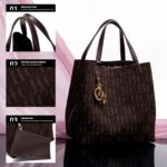 Bolso de Mano de Gran Capacidad para Mujer, Tejido, con Estampado de Letras, Ideal para Viajes y Compras - Imagen 4