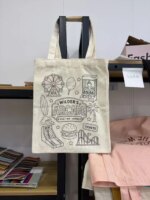 100 Bolsas de Lona Personalizadas con Logotipo, Bolsas de Compras de Algodón Reutilizables al por Mayor, Regalo Promocional Ecológico - Imagen 5
