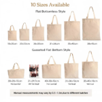 100 Bolsas de Lona Personalizadas con Logotipo, Bolsas de Compras de Algodón Reutilizables al por Mayor, Regalo Promocional Ecológico - Imagen 3