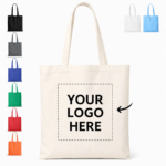 100 Bolsas de Lona Personalizadas con Logotipo, Bolsas de Compras de Algodón Reutilizables al por Mayor, Regalo Promocional Ecológico