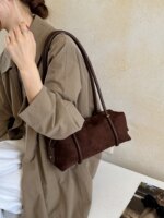 Bolso de Hombro Retro Estilo Francés para Mujer, Nuevo Modelo 2026, Ligero, de Lujo, Pequeño, de Alta Gama, Tipo Bowling