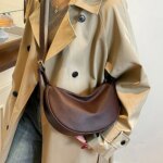 Bolso Hobo de Moda Coreana 2026 - Bolso de Hombro de Gran Capacidad de Cuero PU, Bolso de Mano de Estilo Casual Simple para Mujer