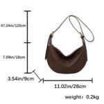 Bolso Hobo de Moda Coreana 2026 - Bolso de Hombro de Gran Capacidad de Cuero PU, Bolso de Mano de Estilo Casual Simple para Mujer - Imagen 6