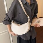 Bolso Hobo de Moda Coreana 2026 - Bolso de Hombro de Gran Capacidad de Cuero PU, Bolso de Mano de Estilo Casual Simple para Mujer - Imagen 2