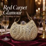 Bolso de mano con pedrería dorada para mujer, diseño de abanico, estuche rígido, bolso de noche con cristales, cadena, ideal para bodas, galas y fiestas, regalo. - Imagen 3