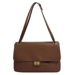 Bolso tipo cubo para mujer, diseño vertical de un solo asa, tapa abatible ancha, diseño sencillo y elegante, adecuado para adultos de 20 a 60 años.