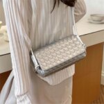 Bolso Bandolera Y2K para Mujer, Modelo LinJ2026, Tejido, de un Solo Hombro, Pequeño y Cuadrado, Bolso de Mano Moderno, Exclus... - Imagen 2