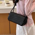 Bolso Bandolera Y2K para Mujer, Modelo LinJ2026, Tejido, de un Solo Hombro, Pequeño y Cuadrado, Bolso de Mano Moderno, Exclus... - Imagen 3
