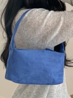 Bolso de Hombro de Gamuza a la Moda para Mujer, Bolso de Mano EMORRIN, Estilo Retro Otoño Invierno, Forro de Poliéster - Imagen 2