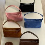 Bolso de Hombro de Gamuza a la Moda para Mujer, Bolso de Mano EMORRIN, Estilo Retro Otoño Invierno, Forro de Poliéster