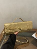 Bolso de Hombro Elegante con Textura Tejida, Estilo , Bolso de Mano para Cena, Bolso Cruzado para Mujer, Estilo Casua...