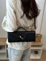 Bolso de Hombro Elegante con Textura Tejida, Estilo , Bolso de Mano para Cena, Bolso Cruzado para Mujer, Estilo Casua... - Imagen 4