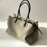 Bolso tote retro de lona gruesa para mujer, de gran capacidad, bandolera, impermeable, de mano