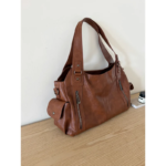 2026 Nuevo Negro Vintage texturado bolso de gran capacidad Crossbody hombro manija superior bolso para las mujeres - Imagen 6