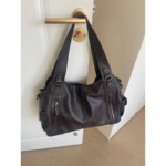 2026 Nuevo Negro Vintage texturado bolso de gran capacidad Crossbody hombro manija superior bolso para las mujeres