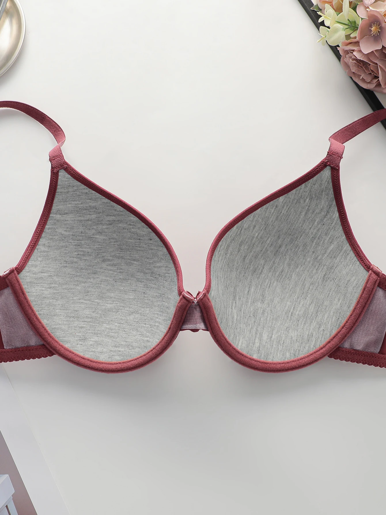 Conjunto de sujetadores con aros y relleno para mujer, ideal para el uso diario, conjunto de lencería para mujer.
