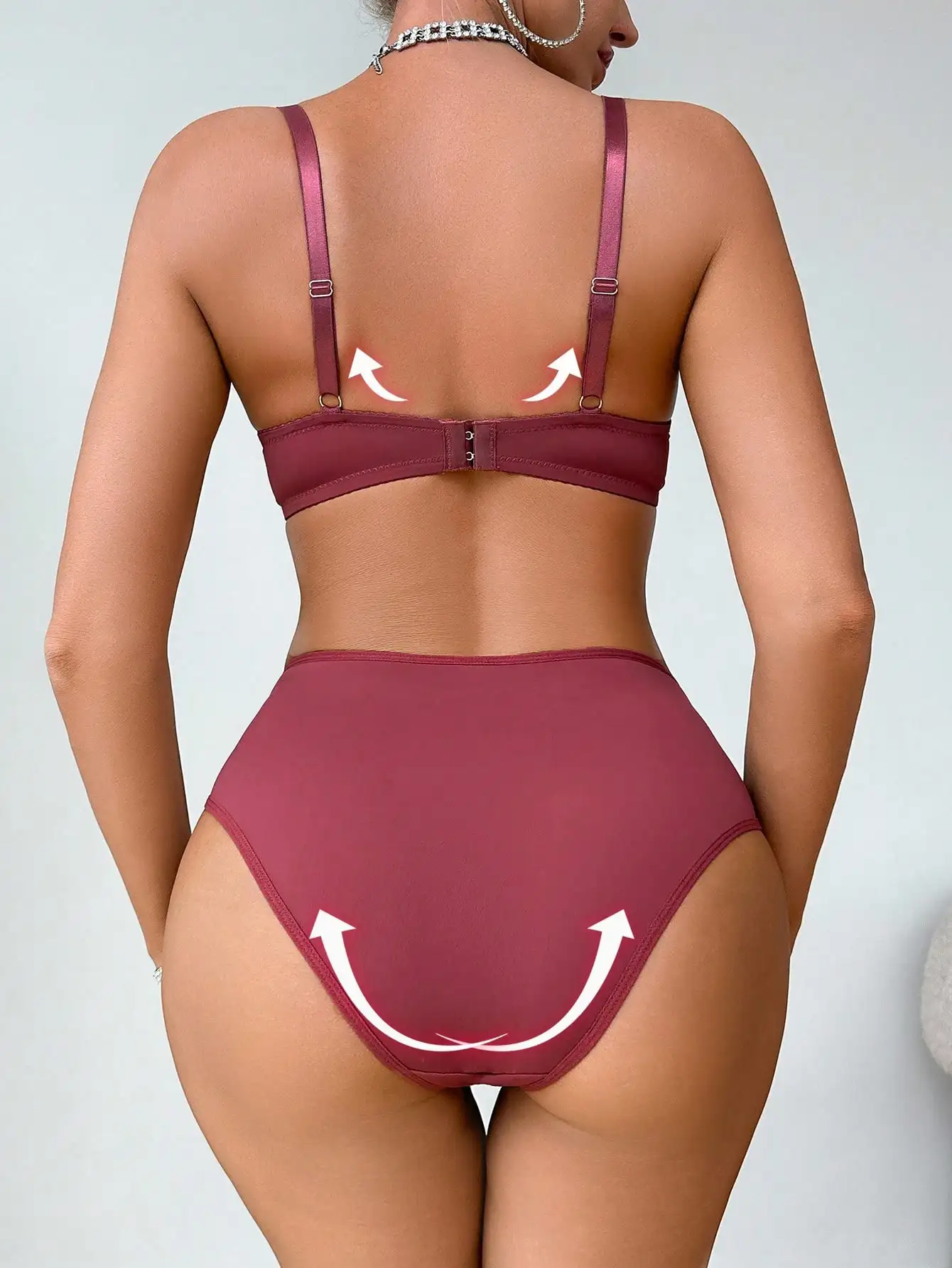 Conjunto de sujetadores con aros y relleno para mujer, ideal para el uso diario, conjunto de lencería para mujer.