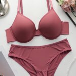 Conjunto de sujetadores con aros y relleno para mujer, ideal para el uso diario, conjunto de lencería para mujer.
