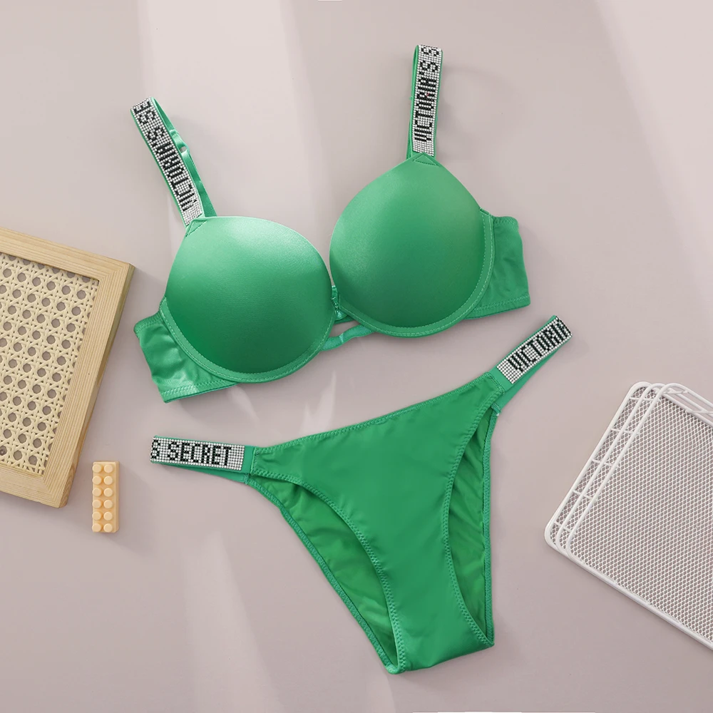 Conjunto de lencería para mujer, bralette de encaje con push-up, sin costuras, cómodo y transpirable, para estar en casa, conjunto de lencería, conjunto de ropa interior, conjunto de sujetador y braga