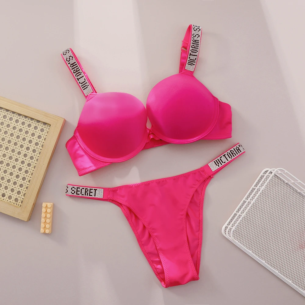 Conjunto de lencería para mujer, bralette de encaje con push-up, sin costuras, cómodo y transpirable, para estar en casa, conjunto de lencería, conjunto de ropa interior, conjunto de sujetador y braga