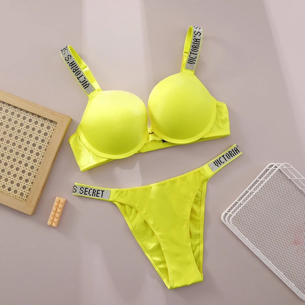 Conjunto de lencería para mujer, bralette de encaje con push-up, sin costuras, cómodo y transpirable, para estar en casa, conjunto de lencería, conjunto de ropa interior, conjunto de sujetador y braga