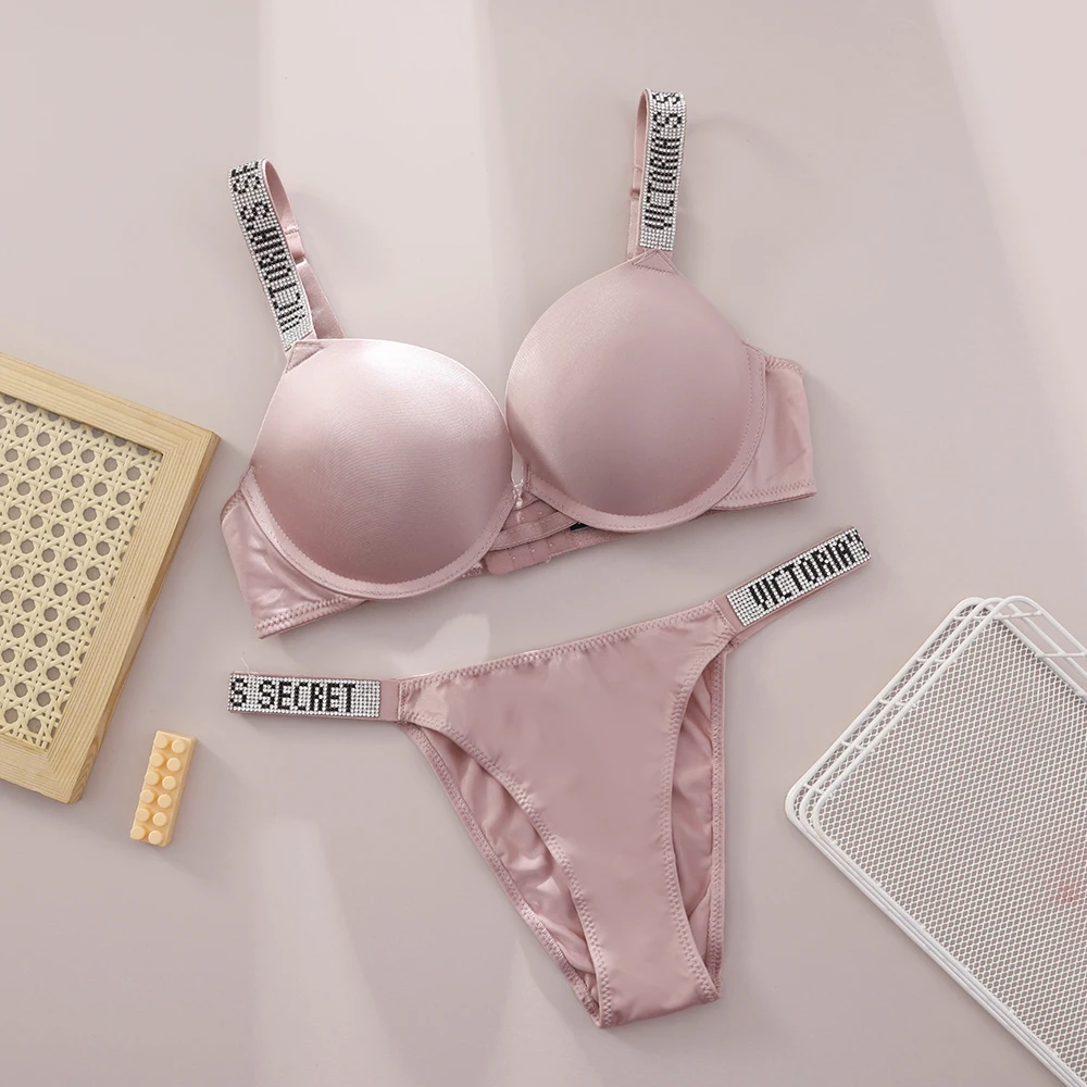 Conjunto de lencería para mujer, bralette de encaje con push-up, sin costuras, cómodo y transpirable, para estar en casa, conjunto de lencería, conjunto de ropa interior, conjunto de sujetador y braga