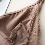 Wriufred conjunto de lencería de seda de hielo, sujetador sin anillo de acero, sin esponja, encaje de pestañas, ropa interior para niña - Imagen 4