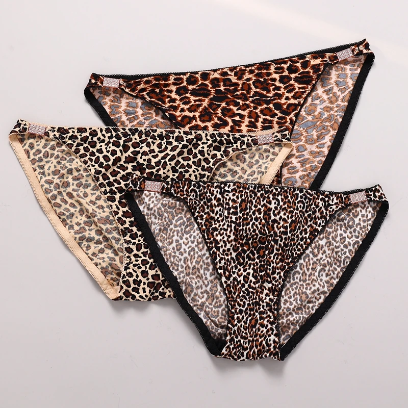 DaiNaFang-Conjunto de sujetador de encaje de dos piezas para mujer, ropa interior con estampado de leopardo, diseño hermoso, lencería femenina con diamantes de imitación