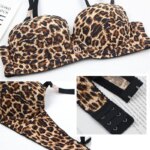 DaiNaFang-Conjunto de sujetador de encaje de dos piezas para mujer, ropa interior con estampado de leopardo, diseño hermoso, lencería femenina con diamantes de imitación - Imagen 6