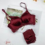 YUQI Conjunto de sujetador push-up con cierre frontal - Lencería con aros de encaje de busto pequeño para mujer |   Pull Up Lift Sexy Thin Beauty Back Bralette