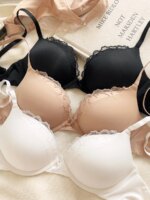 Conjunto de ropa interior Sexy para mujer, sujetador de realce y bragas de encaje, lencería romántica cómoda, conjunto de Tirantes ajustables, 1 juego/Europa - Imagen 4