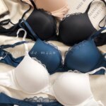 Conjunto de ropa interior Sexy para mujer, sujetador de realce y bragas de encaje, lencería romántica cómoda, conjunto de Tirantes ajustables, 1 juego/Europa