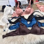 Conjunto de sujetador fruncido de satén, ropa interior fina, cómoda, sin marcas, pechos grandes, lencería pequeña de realce, traje de calzoncillos - Imagen 5