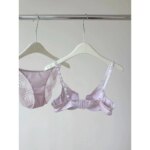 Conjunto de lencería de media copa para mujer, sujetador push-up de copa fina con aros suaves, bragas, soporte lateral para pecho pequeño, ropa interior antideslizante 32‑38AB - Imagen 4