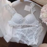 Conjunto de sujetador tipo bralette de estilo alemán, lindo y sin aros, con encaje, ideal para adolescentes, un conjunto de sujetador para principiantes, cómodo para niñas con busto pequeño, conjunto de lencería. - Imagen 4