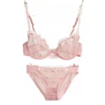 Sujetador ultrafino con tiras de acero, conjunto de lencería de encaje a la moda para tallas grandes, conjunto de sujetador transparente y cómodo, material suave, tallas S-XL para uso durante todo el día. - Imagen 3