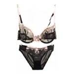 Sujetador ultrafino con tiras de acero, conjunto de lencería de encaje a la moda para tallas grandes, conjunto de sujetador transparente y cómodo, material suave, tallas S-XL para uso durante todo el día.