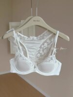 YUQI-Conjunto de lencería Pure Desire para chicas adolescentes, ropa interior cómoda de encaje con puntadas de satén y soporte suave en U, antihundimiento para jóvenes, principios de primavera - Imagen 3